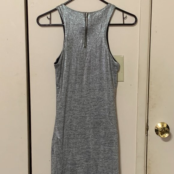 Forever 21 Silver Midi Dress Size S - Picture 2 of 3